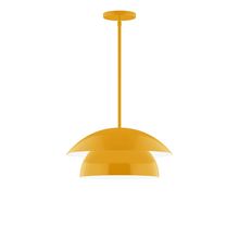 Montclair Light Works STGX446-21-L12 - 16&#34; Nest LED Stem Hung Pendant, Bright Yellow