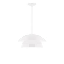 Montclair Light Works STGX446-44-L12 - 16&#34; Nest LED Stem Hung Pendant, White