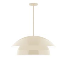 Montclair Light Works STGX447-16-L13 - 24&#34; Nest LED Stem Hung Pendant, Cream