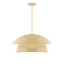 Montclair Light Works STGX447-17-L13 - 24&#34; Nest LED Stem Hung Pendant, Ivory