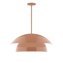 Montclair Light Works STGX447-19-L13 - 24&#34; Nest LED Stem Hung Pendant, Terracotta