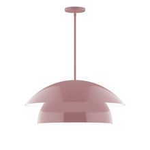 Montclair Light Works STGX447-20-L13 - 24&#34; Nest LED Stem Hung Pendant, Mauve