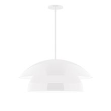 Montclair Light Works STGX447-44-L13 - 24&#34; Nest LED Stem Hung Pendant, White