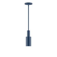 Montclair Light Works STGX450-50-L10 - 3.5&#34; Stack Mini Cylinder LED Stem Hung Pendant, Navy