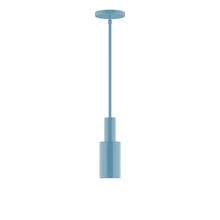 Montclair Light Works STGX450-54-L10 - 3.5" Stack Mini Cylinder LED Stem Hung Pendant, Light Blue