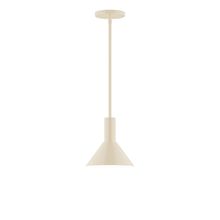 Montclair Light Works STGX451-16-L10 - 8&#34; Stack Mini Cone LED Stem Hung Pendant, Cream