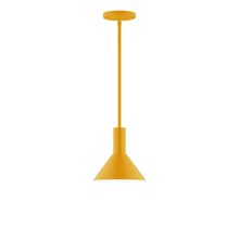 Montclair Light Works STGX451-21-L10 - 8&#34; Stack Mini Cone LED Stem Hung Pendant, Bright Yellow