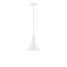 Montclair Light Works STGX451-44-L10 - 8&#34; Stack Mini Cone LED Stem Hung Pendant, White