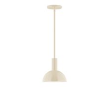 Montclair Light Works STGX456-16-L10 - 8&#34; Stack Mini Dome LED Stem Hung Pendant, Cream