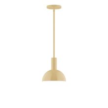 Montclair Light Works STGX456-17-L10 - 8&#34; Stack Mini Dome LED Stem Hung Pendant, Ivory