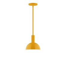 Montclair Light Works STGX456-21-L10 - 8&#34; Stack Mini Dome LED Stem Hung Pendant, Bright Yellow