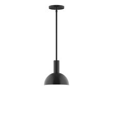 Montclair Light Works STGX456-41-L10 - 8&#34; Stack Mini Dome LED Stem Hung Pendant, Black