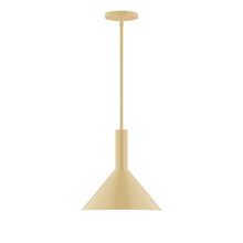 Montclair Light Works STGX466-17-L12 - 12&#34; Stack Cone LED Stem Hung Pendant, Ivory