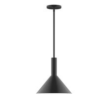 Montclair Light Works STGX466-41-L12 - 12&#34; Stack Cone LED Stem Hung Pendant, Black