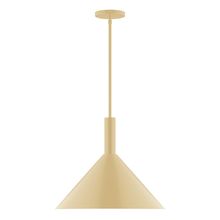 Montclair Light Works STGX467-17-L13 - 18&#34; Stack Cone LED Stem Hung Pendant, Ivory