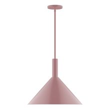 Montclair Light Works STGX467-20-L13 - 18&#34; Stack Cone LED Stem Hung Pendant, Mauve