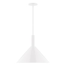 Montclair Light Works STGX467-44-L13 - 18&#34; Stack Cone LED Stem Hung Pendant, White