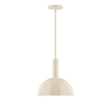 Montclair Light Works STGX471-16-L12 - 12&#34; Stack Dome LED Stem Hung Pendant, Cream