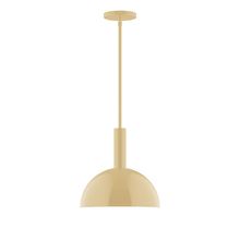 Montclair Light Works STGX471-17-L12 - 12&#34; Stack Dome LED Stem Hung Pendant, Ivory