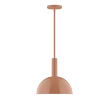 Montclair Light Works STGX471-19-L12 - 12&#34; Stack Dome LED Stem Hung Pendant, Terracotta