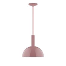 Montclair Light Works STGX471-20-L12 - 12&#34; Stack Dome LED Stem Hung Pendant, Mauve