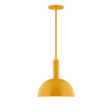 Montclair Light Works STGX471-21-L12 - 12&#34; Stack Dome LED Stem Hung Pendant, Bright Yellow