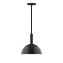 Montclair Light Works STGX471-41-L12 - 12&#34; Stack Dome LED Stem Hung Pendant, Black