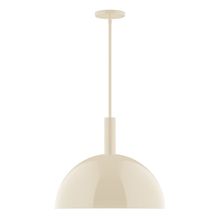 Montclair Light Works STGX472-16-L13 - 18&#34; Stack Dome LED Stem Hung Pendant, Cream