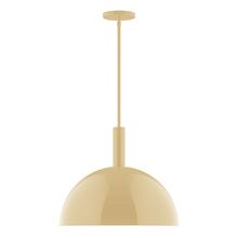 Montclair Light Works STGX472-17-L13 - 18&#34; Stack Dome LED Stem Hung Pendant, Ivory