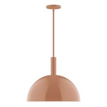 Montclair Light Works STGX472-19-L13 - 18&#34; Stack Dome LED Stem Hung Pendant, Terracotta