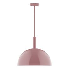 Montclair Light Works STGX472-20-L13 - 18&#34; Stack Dome LED Stem Hung Pendant, Mauve