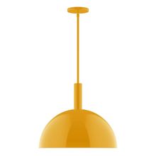 Montclair Light Works STGX472-21-L13 - 18&#34; Stack Dome LED Stem Hung Pendant, Bright Yellow