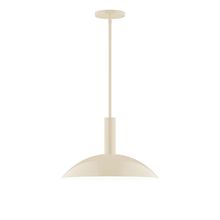 Montclair Light Works STGX476-16-L13 - 16&#34; Stack Half Dome LED Stem Hung Pendant, Cream