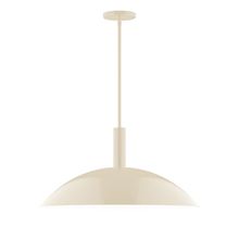 Montclair Light Works STGX477-16-L14 - 24&#34; Stack Half Dome LED Stem Hung Pendant, Cream