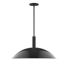 Montclair Light Works STGX477-41-L14 - 24&#34; Stack Half Dome LED Stem Hung Pendant, Black