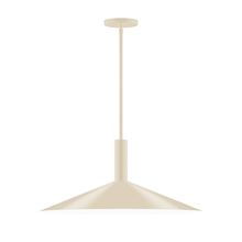 Montclair Light Works STGX478-16-L10 - 24" Stack Shallow Cone LED Stem Hung Pendant, Cream