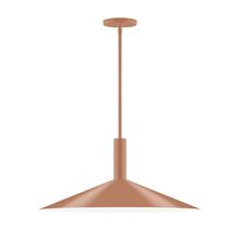 Montclair Light Works STGX478-19-L10 - 24&#34; Stack Shallow Cone LED Stem Hung Pendant, Terracotta