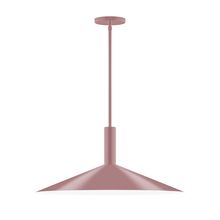 Montclair Light Works STGX478-20-L10 - 24&#34; Stack Shallow Cone LED Stem Hung Pendant, Mauve