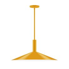 Montclair Light Works STGX478-21-L10 - 24&#34; Stack Shallow Cone LED Stem Hung Pendant, Bright Yellow