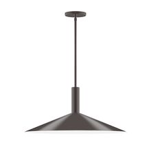 Montclair Light Works STGX478-51-L10 - 24&#34; Stack Shallow Cone LED Stem Hung Pendant, Architectural Bronze