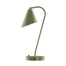 Montclair Light Works TLC415-22-L10 - 23&#34; J-Series LED Table Lamp, Fern Green