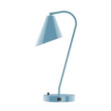 Montclair Light Works TLC415-54-L10 - 23&#34; J-Series LED Table Lamp, Light Blue