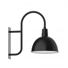 Montclair Light Works WMF117-41-L13 - 16&#34; Deep Bowl shade, LED Wall Mount light, Black