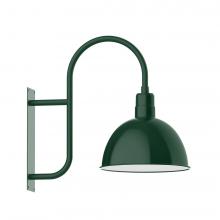 Montclair Light Works WMF117-42-L13 - 16&#34; Deep Bowl shade, LED Wall Mount light, Forest Green