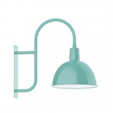 Montclair Light Works WMF117-48-L13 - 16&#34; Deep Bowl shade, LED Wall Mount light, Sea Green