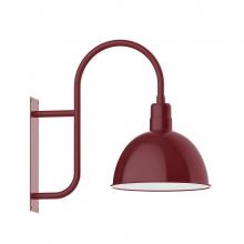 Montclair Light Works WMF117-55-L13 - 16&#34; Deep Bowl shade, LED Wall Mount light, Barn Red