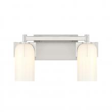  8-4128-2-SN - Caldwell 2-Light Bathroom Vanity Light in Satin Nickel