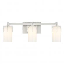  8-4128-3-SN - Caldwell 3-Light Bathroom Vanity Light in Satin Nickel