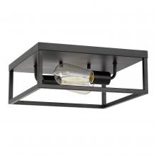 Worldwide Lighting Corp E30020-001 - Concord 2-Light Matte Black Finish Flush Mount 12.75“ X 12.75” X 5“