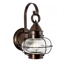 Norwell 1323-BR-SE - Cottage Onion Outdoor Wall Light - Bronze with Seeded Glass